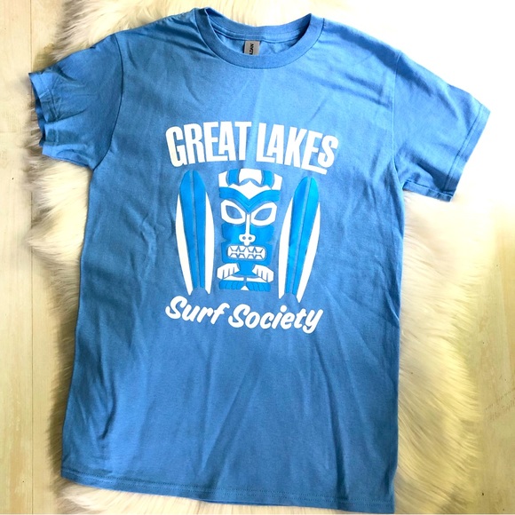 Ideal Other - NWT Great Lakes Surf Society Tiki Surfing T-Shirt, S